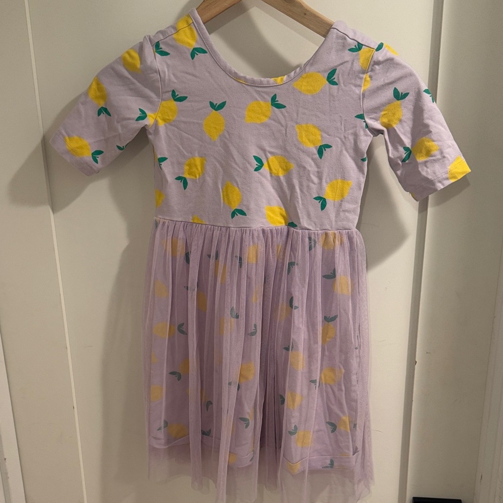 Hanna Andersson Lavender Lemon Print Dress